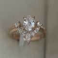 Rose-Gold-Tone Oval Crystal Two-Piece Ring Set Jewelry view 4