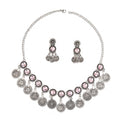 Vintage Middle Eastern Alloy Rhinestone Coin Tassel Chandelier Drop Statement Jewelry For Women Earrings view 5