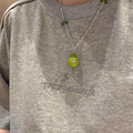 Resin Apple Cross Zircon Necklace For Women Casual Sweet Cool Fruit Collarbone Choker view 4