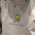 Resin Apple Cross Zircon Necklace For Women Casual Sweet Cool Fruit Collarbone Choker view 2