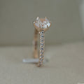 Rose Gold Tone Six Prong Clear Crystal Ring Fashion Jewelry view 4