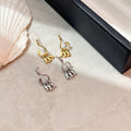 Elegant Minimalist Alloy Little Fish Hook Stud Earrings For Women, Niche Versatile Tiny Fish Charm Earrings view 2
