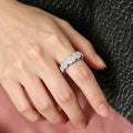 Heart Shape Combination Open Ring For Women, Sweet Cream Style Adjustable Fashion Jewelry view 3