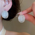 2026 Korean Style Faux Crystal Beaded Round Necklace Stud Earrings Bracelet Jewelry Set view 3