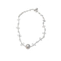 2026 Korean Style Faux Crystal Beaded Round Necklace Stud Earrings Bracelet Jewelry Set view 5