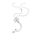 Old Money Alloy Zircon Hollow Flower Geometric Sweater Necklace For Women view 5