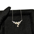 Light Luxury Sparkling Zircon Faux Pearl Water Drop Choker Necklace For Women view 5