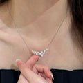 Light Luxury Sparkling Zircon Faux Pearl Water Drop Choker Necklace For Women view 1