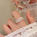 French Vintage Pearl Beaded Ring For Women view 1