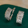 Gentle Daily Wear Geometric Ear Cuffs With Sparkling Micro Paved Zircon Fashion Accessories Earrings view 2