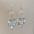 Bohemian Geometric Tassel Alloy Hook Drop Earrings, Unique Ethnic Style Fashion Jewelry view 2