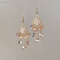 Bohemian Geometric Tassel Alloy Hook Drop Earrings, Unique Ethnic Style Fashion Jewelry view 3
