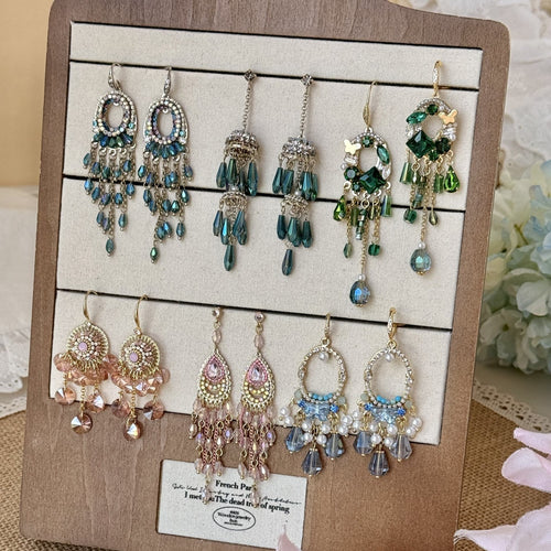 Bohemian Geometric Tassel Alloy Hook Drop Earrings, Unique Ethnic Style Fashion Jewelry