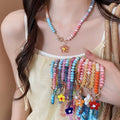 Colorful Artificial Crystal Beaded Flower Necklace For Women Sweet Pastoral Collarbone Choker view 1
