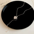 Hollow Alloy Heart Sweater Necklace Minimalist Geometric Style Clavicle Chain view 4