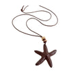 Brown Heart Floral Star Resin Sweater Necklace For Women Casual Ethnic Style Clavicle Chain view 5