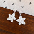 Light Luxury Shell Star Stud Earrings With Rhinestone Inlay, Cute Sweet Fashion Jewelry view 2