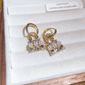 Light Luxury Alloy Rhinestone Handbag Pearl Geometric Earrings For Women view 2