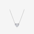 Korean Sparkling Zircon Heart Copper Jewelry Set With Stud Earrings Necklace Bracelet view 5