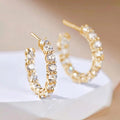 Korean Style Light Luxury Women's Earrings Niche Minimal Versatile Ear Jewelry For view 2