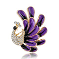 Alloy Enamel Peacock Brooch Pin For Fashion Animal Clothing Decoration view 1