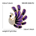 Alloy Enamel Peacock Brooch Pin For Fashion Animal Clothing Decoration view 6