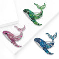 Alloy Rhinestone Whale Brooch For Cute Ocean Animal Accessories view 2
