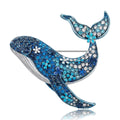 Alloy Rhinestone Whale Brooch For Cute Ocean Animal Accessories view 1