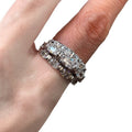 Heavy Row Rhinestone Minimalist Ring For Women view 5