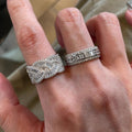 Heavy Row Rhinestone Minimalist Ring For Women view 3