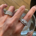 Heavy Row Rhinestone Minimalist Ring For Women view 4