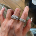 Heavy Row Rhinestone Minimalist Ring For Women view 2