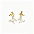 Elegant French Gold Alloy 3D Butterfly Drop Dangle Earrings For Women Light Luxury Statement Earrings view 5