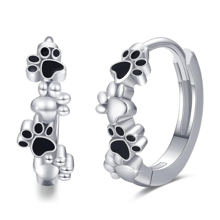 Oil Painted Cute Cat Paw Women's Earrings, Elegant Fashion Jewelry For Daily Wear Accessories