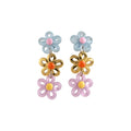 Sweet Dopamine Resin Flower Necklace And Stud Earrings Jewelry Set For Summer Vacation Style view 5