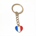 Alloy Enamel Heart Flag Charm With 25mm Key Ring For DIY Jewelry Keychain Accessories view 3