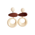 Artistic Minimalist Resin Oval Stud Earrings Geometric Round Design Fashion Ear Jewelry view 5