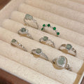 Sparkling Zircon Resin Round Open Ring For Women view 2