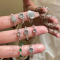 Sparkling Zircon Resin Round Open Ring For Women view 1