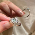 Sparkling Zircon Resin Round Open Ring For Women view 4