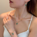 Ocean Vacation Style Colorful 4 Piece Earrings Necklace Bracelet Ring Jewelry Set view 4