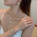 Ocean Vacation Style Colorful 4 Piece Earrings Necklace Bracelet Ring Jewelry Set view 2