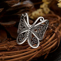 European Palace British Style Butterfly Vintage Aged Ring For Women Fashion Jewelry view 2