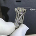 Classic Six Prong Cubic Zirconia Wedding Ring Romantic Bridal Finger Ring For Women view 4