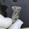 Classic Six Prong Cubic Zirconia Wedding Ring Romantic Bridal Finger Ring For Women view 1