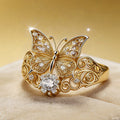 Women's Court Princess Fairy Butterfly Ring Lolita Style Dress Matching Fashion Finger Jewelry view 2