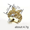 Women's Court Princess Fairy Butterfly Ring Lolita Style Dress Matching Fashion Finger Jewelry view 4