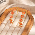 Sport Style Mini Basketball Drop Earrings Fashion Personality Lightweight Ear Jewelry view 3