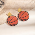 Sport Style Mini Basketball Drop Earrings Fashion Personality Lightweight Ear Jewelry view 4