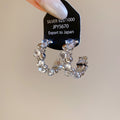 Light Luxury Resin Zircon Bubble Round C Shape Drop Earrings For Women view 2